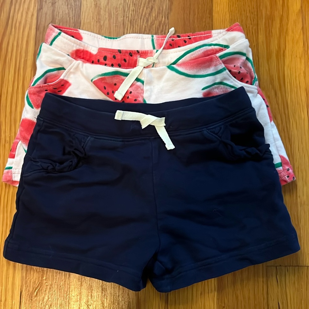 Carters, girls shorts. Two pairs. Size 6.